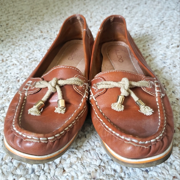 Aldo Loafer Flats - Brown/Deep Tan - Size 7 - Picture 2 of 4